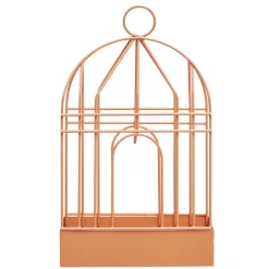 Support cage déco métal rouge pour spirale encens anti-moustique 15x5xH20cm < Gifi Hot