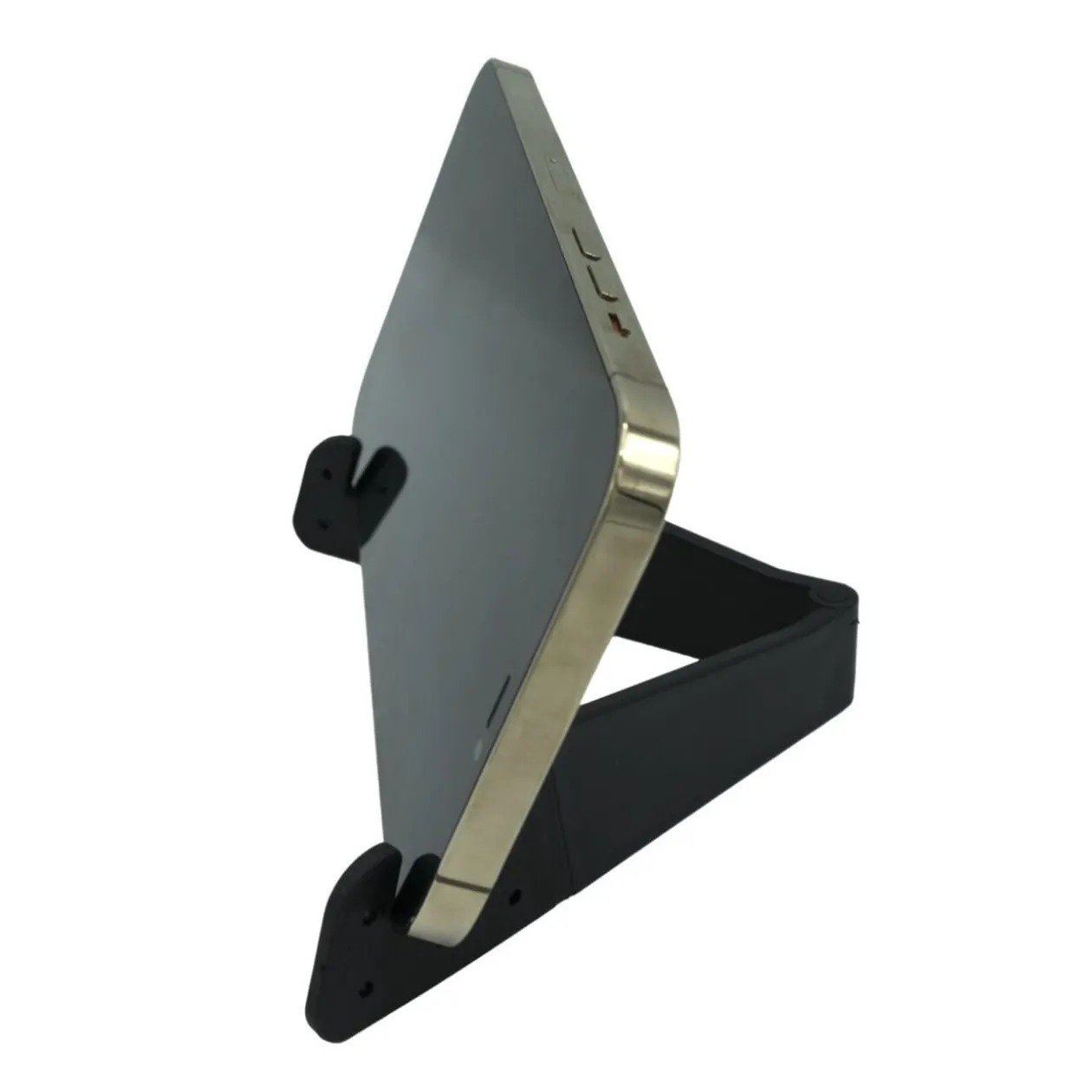 Support de téléphone ou tablette pliant angle 90° noir