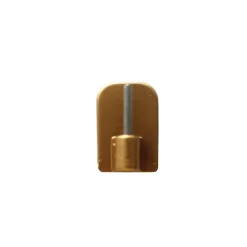 Support de tringle adhésif plastique laiton doré x4