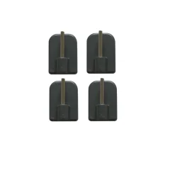 Support de tringle adhésif plastique gris argenté x4 < Gifi Hot