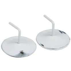 Support de tringle adhésif rond aluminium blanc x2 < Gifi Best