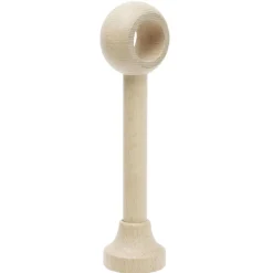 Support de tringle long à oeil en bois naturel Ø28mm