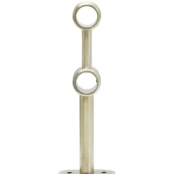 Support double extensible métal doré pour tringle Ø2xL17,5/20cm