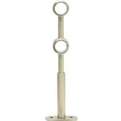 Support double extensible métal doré pour tringle Ø2xL17,5/20cm