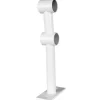 Support double pour tringle blanc métal