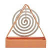 Support en métal rouge pour spirale encens anti-moustique 15x4,5xH15,5cm