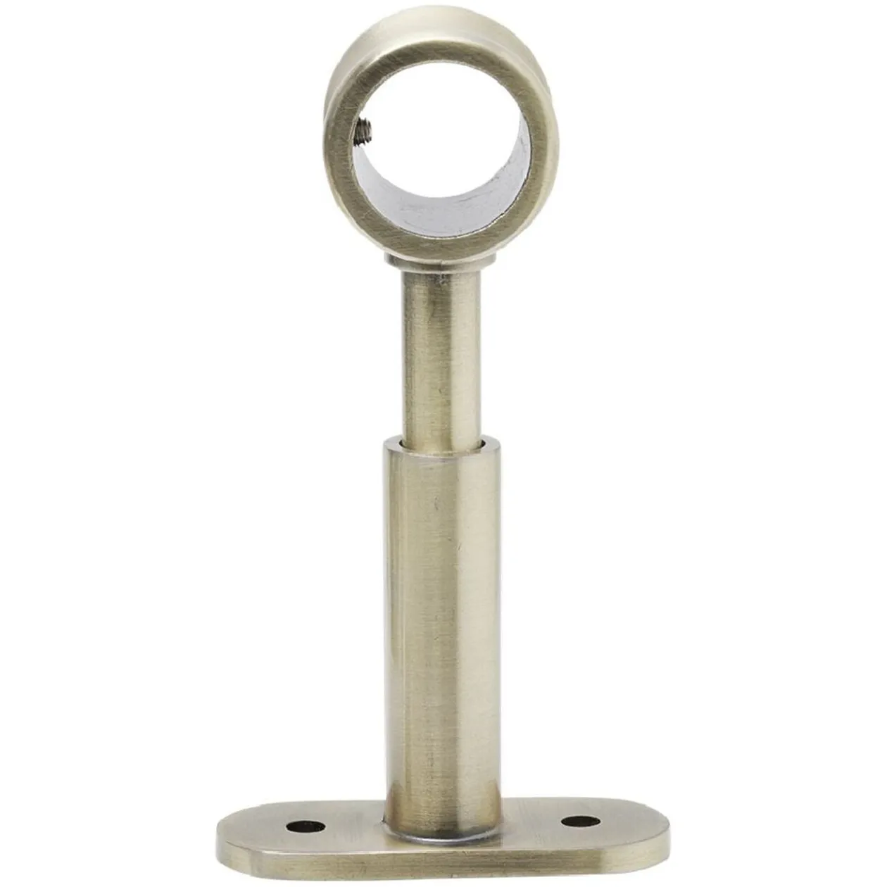 Support extensible métal gris pour tringle à rideau Ø2xL7/11cm