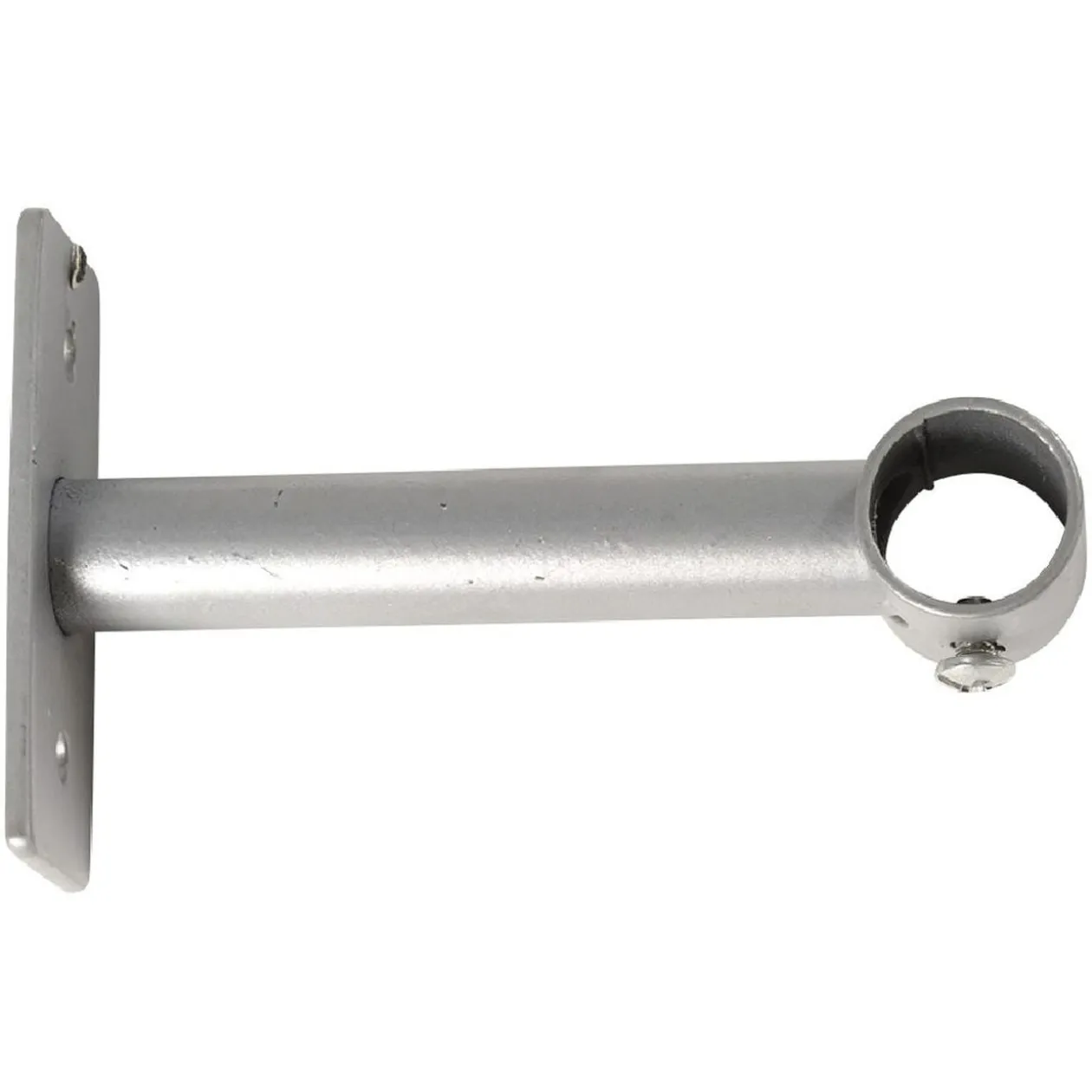 Support long fixe métal gris pour tringle à rideau Ø1,6xL11cm