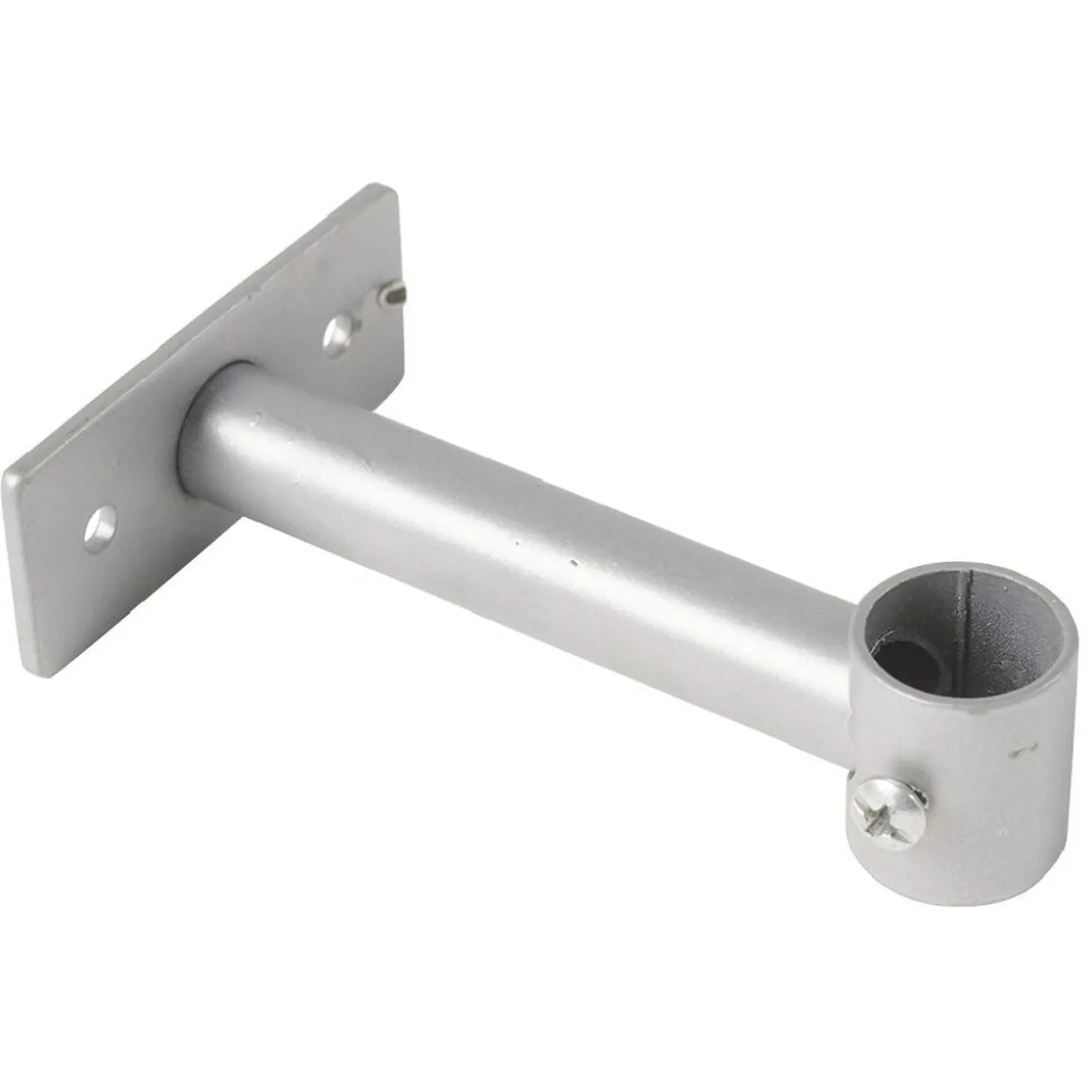 Support long fixe métal gris pour tringle à rideau Ø1,6xL11cm