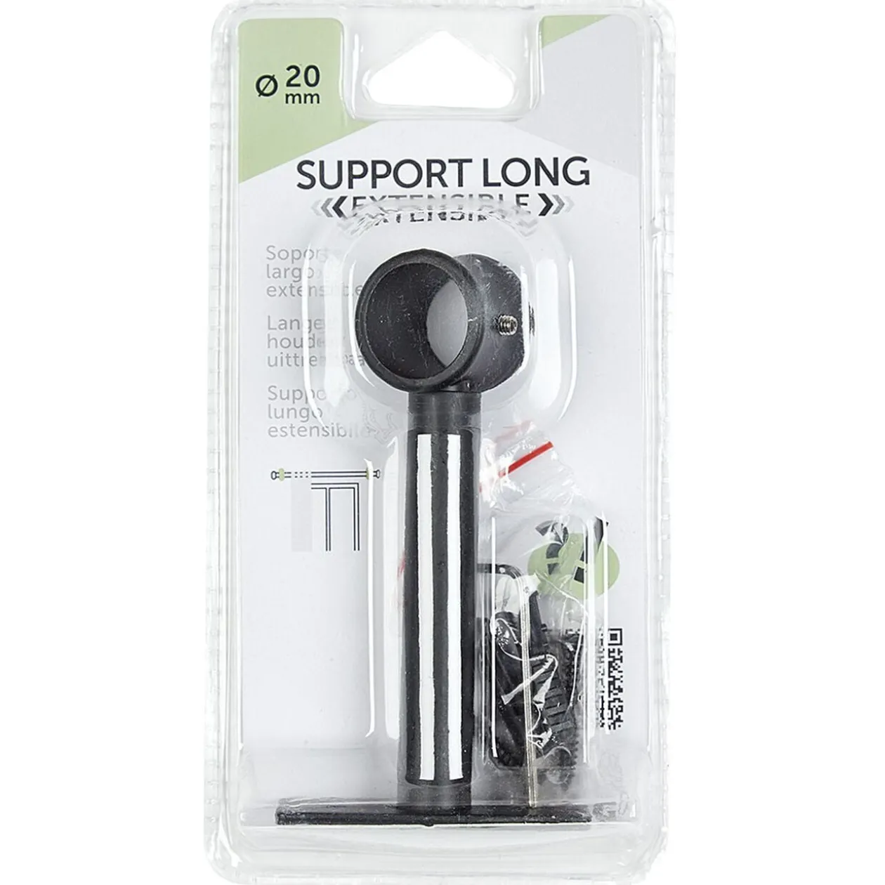 Support long noir