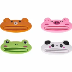 Support pour dentifrice forme animal x4