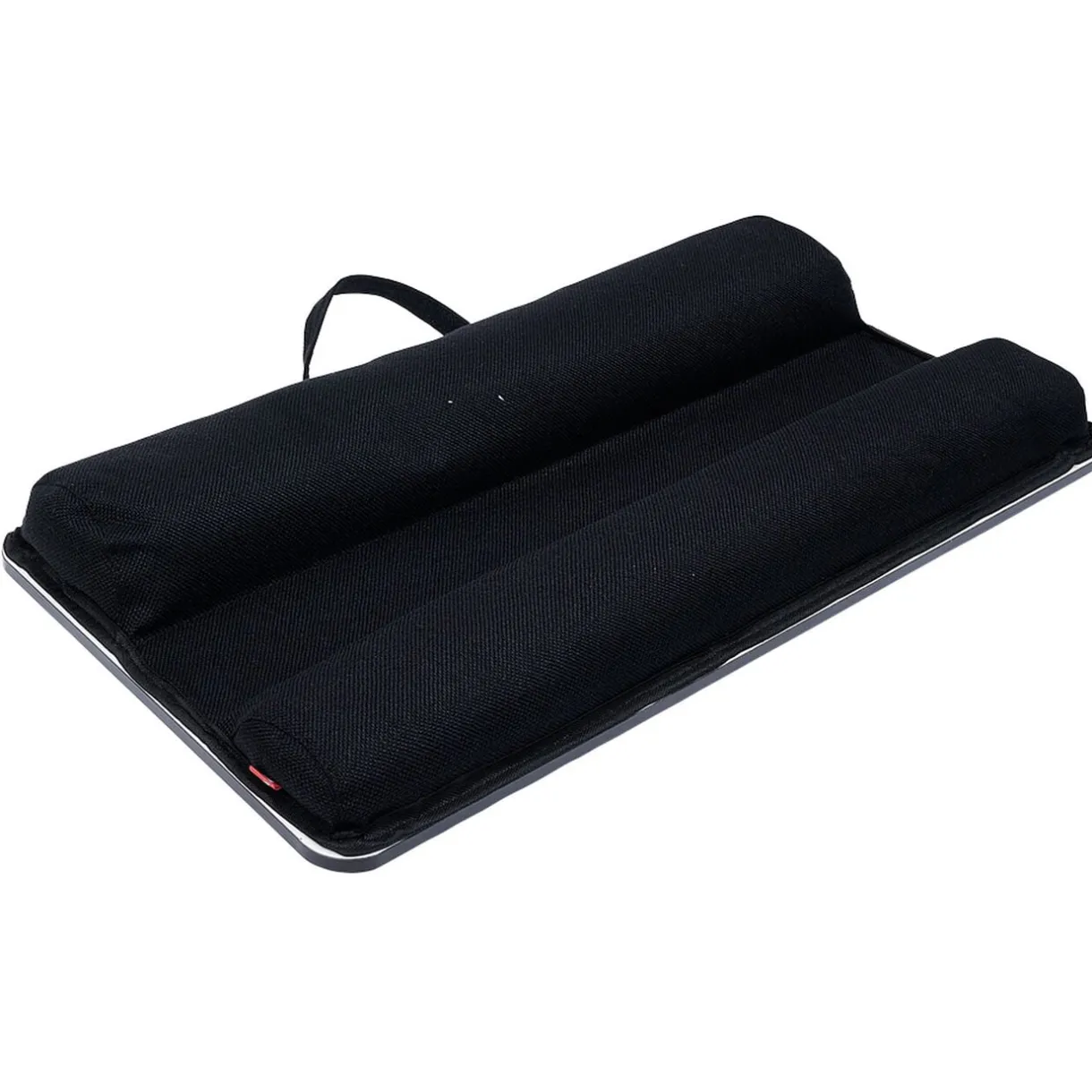 Support pour ordinateur portable nomade bois noir 57x30xH5cm < Gifi Online