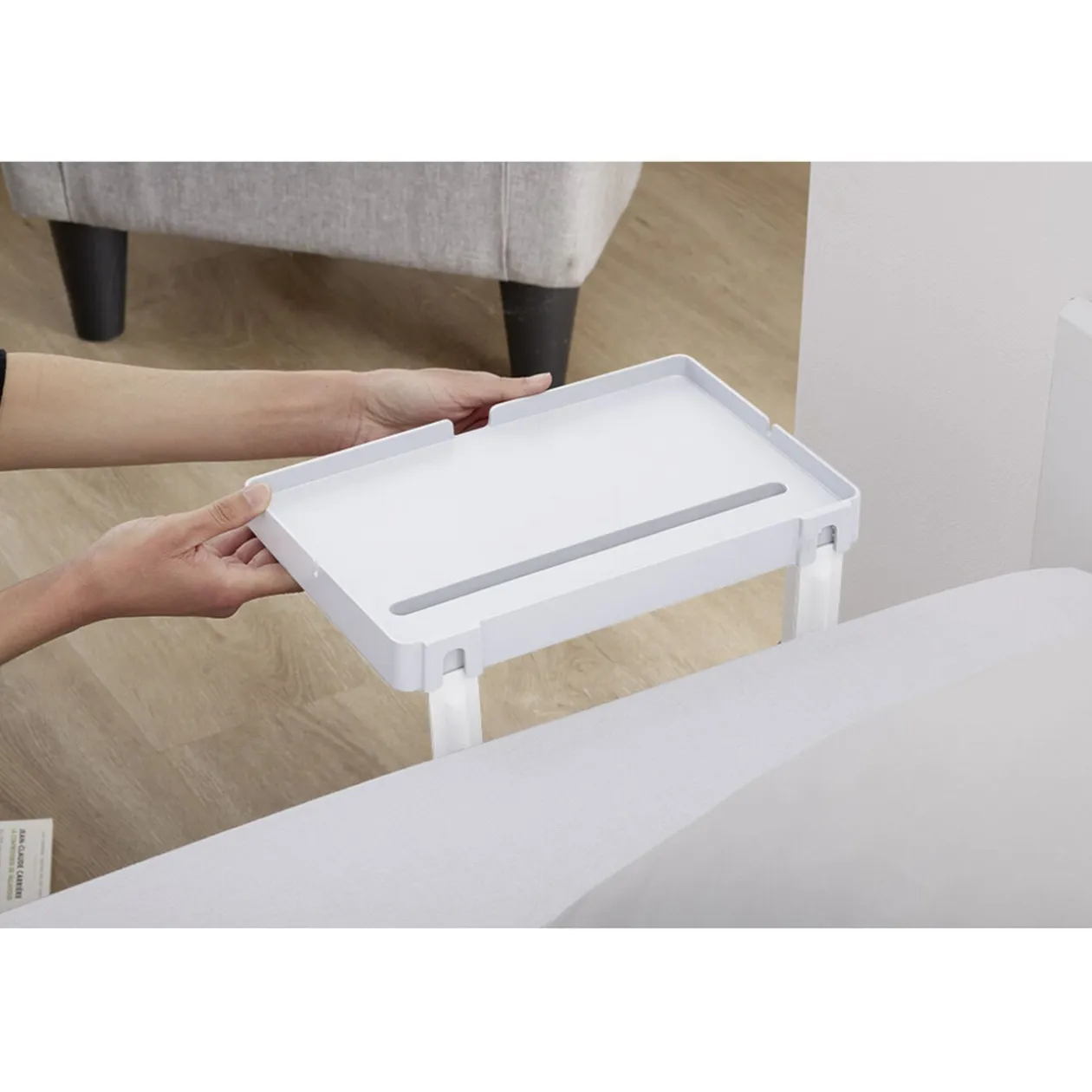 Support tablette multifonction blanc