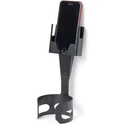 Support téléphone porte gobelet 2 en 1 abs noir < Gifi Clearance