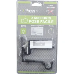Support tringle ø2 cm Noir pose facile Mur Plafond Sans Perceuse x2 < Gifi Outlet