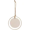 Suspension anneau doré avec cercle blanc 8xH17cm < Gifi Outlet