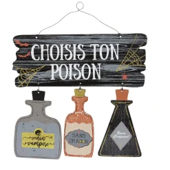 Suspension bois déco Halloween Choisis ton poison < Gifi Online