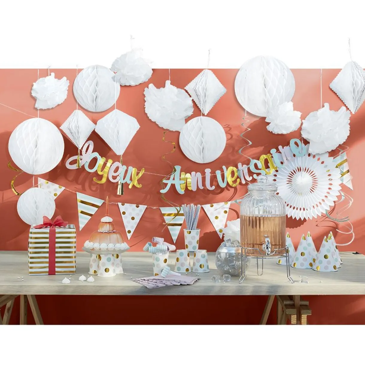 Suspension boule en papier blanc < Gifi Online