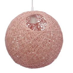Suspension boule papier filaire rose Ø30cm