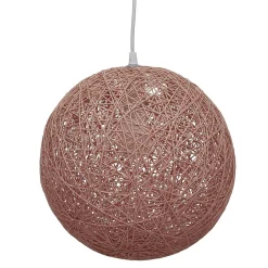 Suspension boule papier filaire rose Ø30cm