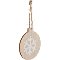 Suspension boule plate en bois Ø6cm - 3 modèles