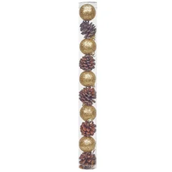 Suspension boules de Noël dorées et pommes de pin < Gifi Hot