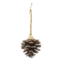 Suspension boules de Noël rouges et pommes de pin < Gifi