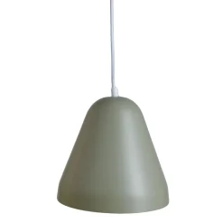 Suspension cône métal et plastique vertØ28xH26cm