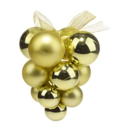 Suspension de Noël boule grappe dorée Ø12/15xH20cm < Gifi Clearance