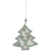 Suspension de Noël en mdf forme Étoile ou Sapin