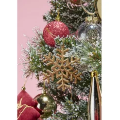 Suspension de Noël Flocon de neige noir ou doré < Gifi Hot