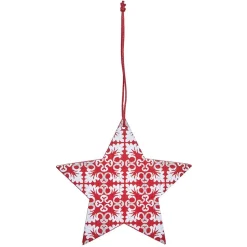 Suspension de Noël forme vintage en bois