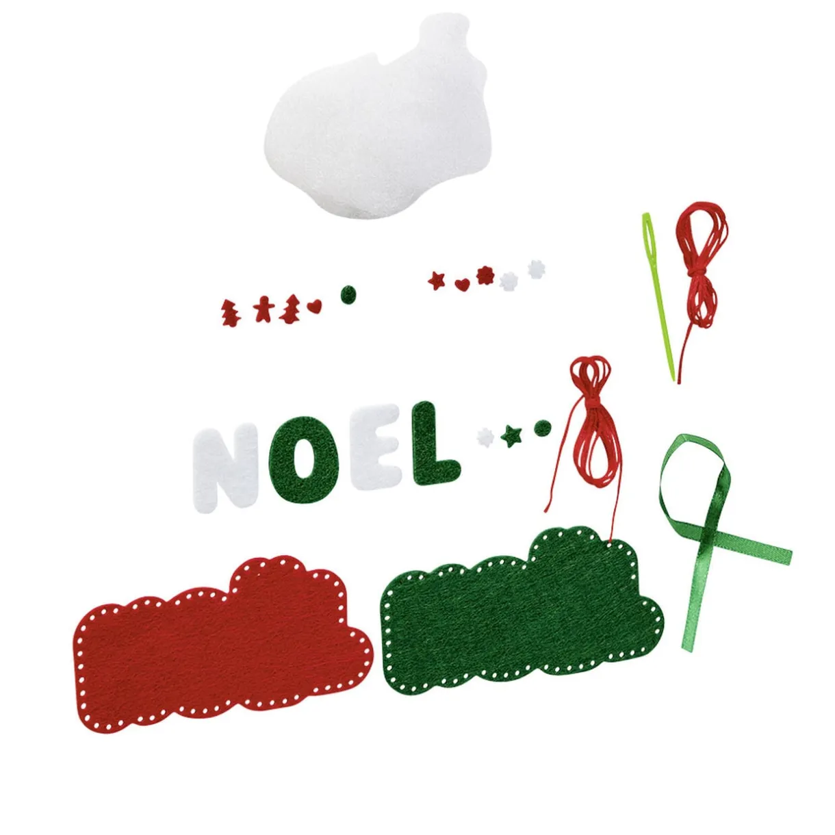 Suspension de Noël lettres DIY feutrine < Gifi