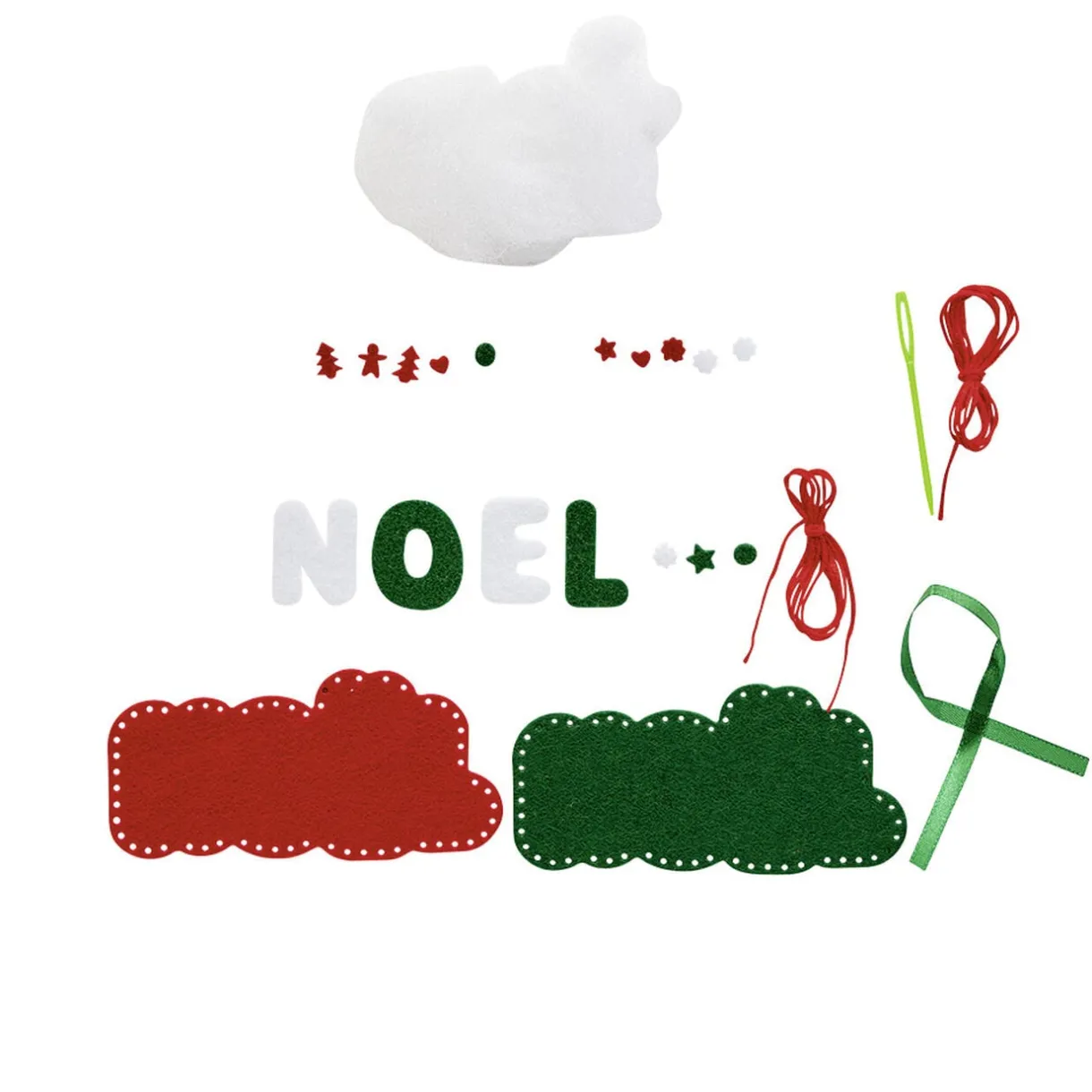 Suspension de Noël lettres DIY feutrine < Gifi