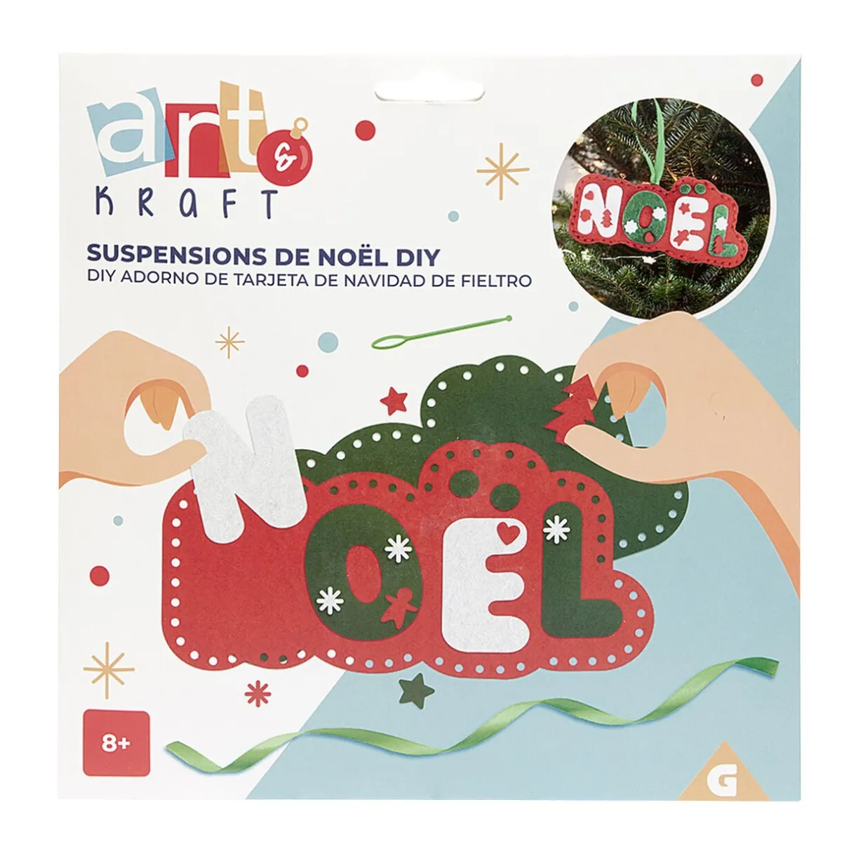 Suspension de Noël lettres DIY feutrine < Gifi