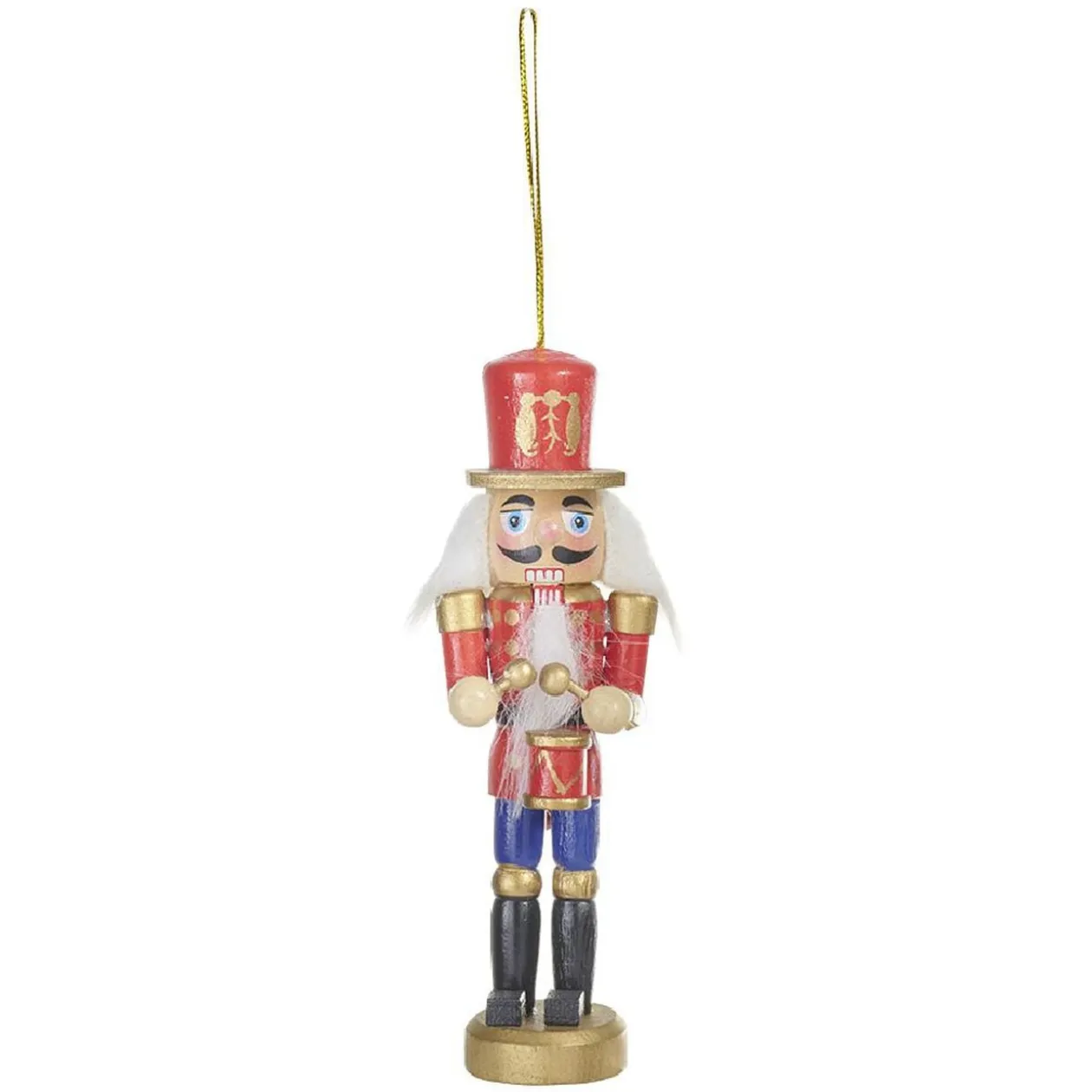 Suspension de Noël soldat Casse Noisette en bois Ø5xH12cm