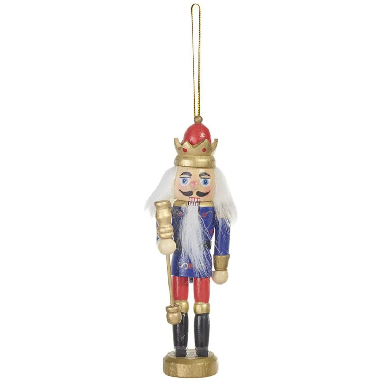 Suspension de Noël soldat Casse Noisette en bois Ø5xH12cm