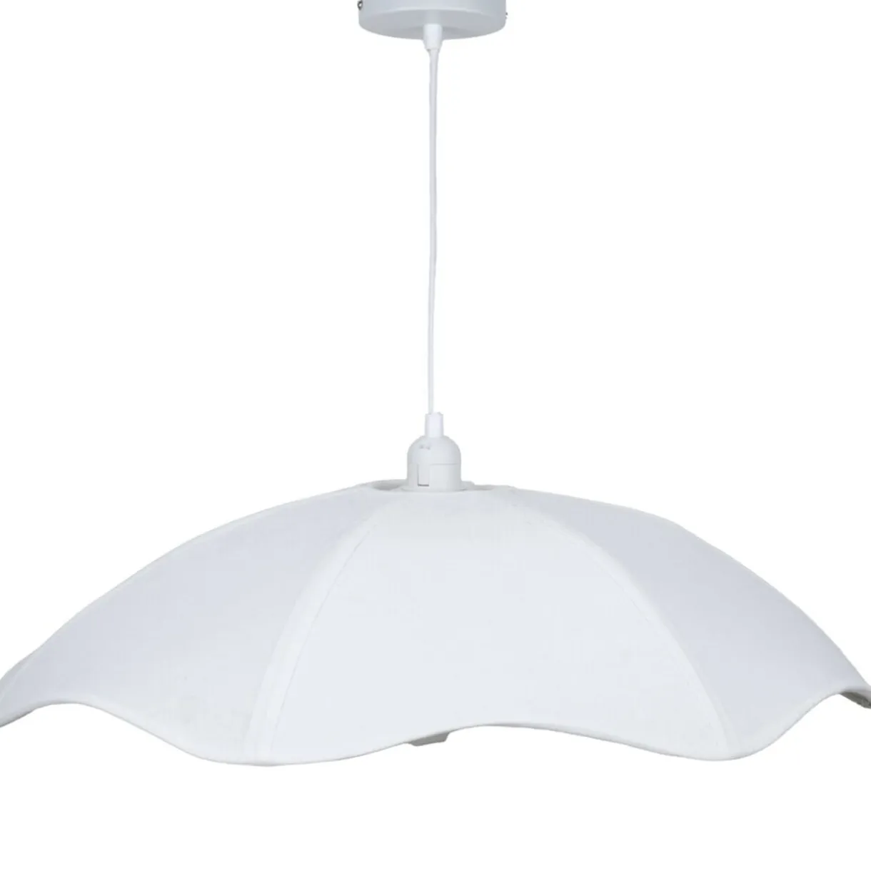 Suspension double polyester et métal blanc Ø80xH16cm < Gifi Outlet