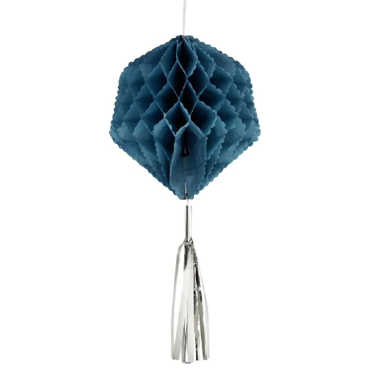 Suspension en papier bleu de forme géométrique x 3 < Gifi Discount