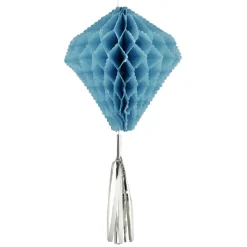 Suspension en papier bleu de forme géométrique x 3 < Gifi Discount