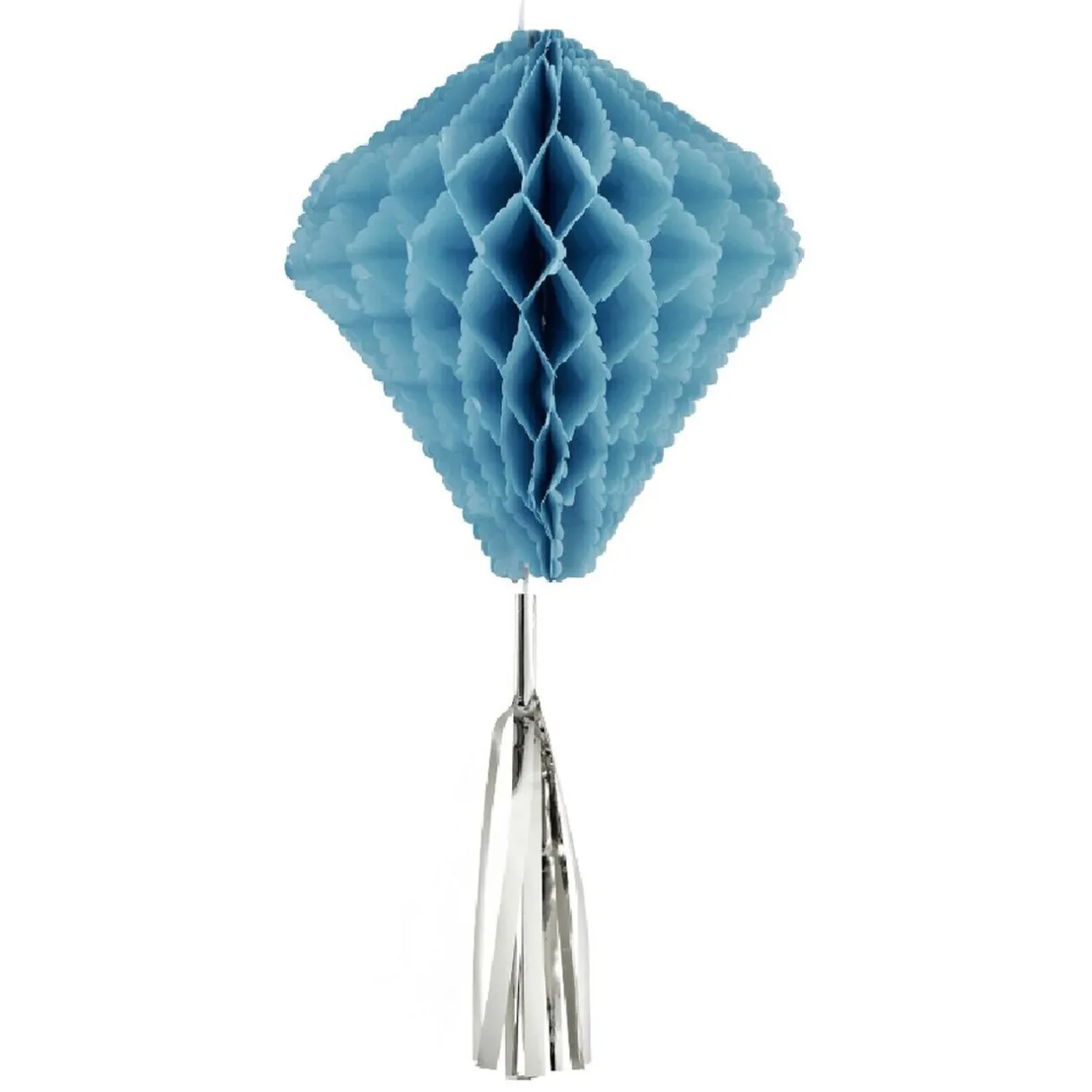 Suspension en papier bleu de forme géométrique x 3 < Gifi Discount