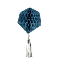 Suspension en papier bleu de forme géométrique x 3 < Gifi Discount