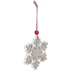 Suspension flocon en bois L14x8cm