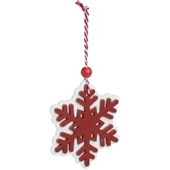 Suspension flocon en bois L14x8cm