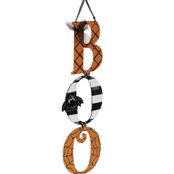 Suspension Halloween lettres BOO en bois