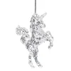 Suspension Licorne de Noël acrylique pailleté