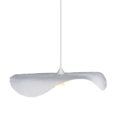 Suspension luminaire en papier maché ondulé et métal Ø52cm < Gifi Discount