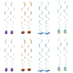 Suspension papier Halloween chat citrouille fantôme multicolore x8 < Gifi Hot
