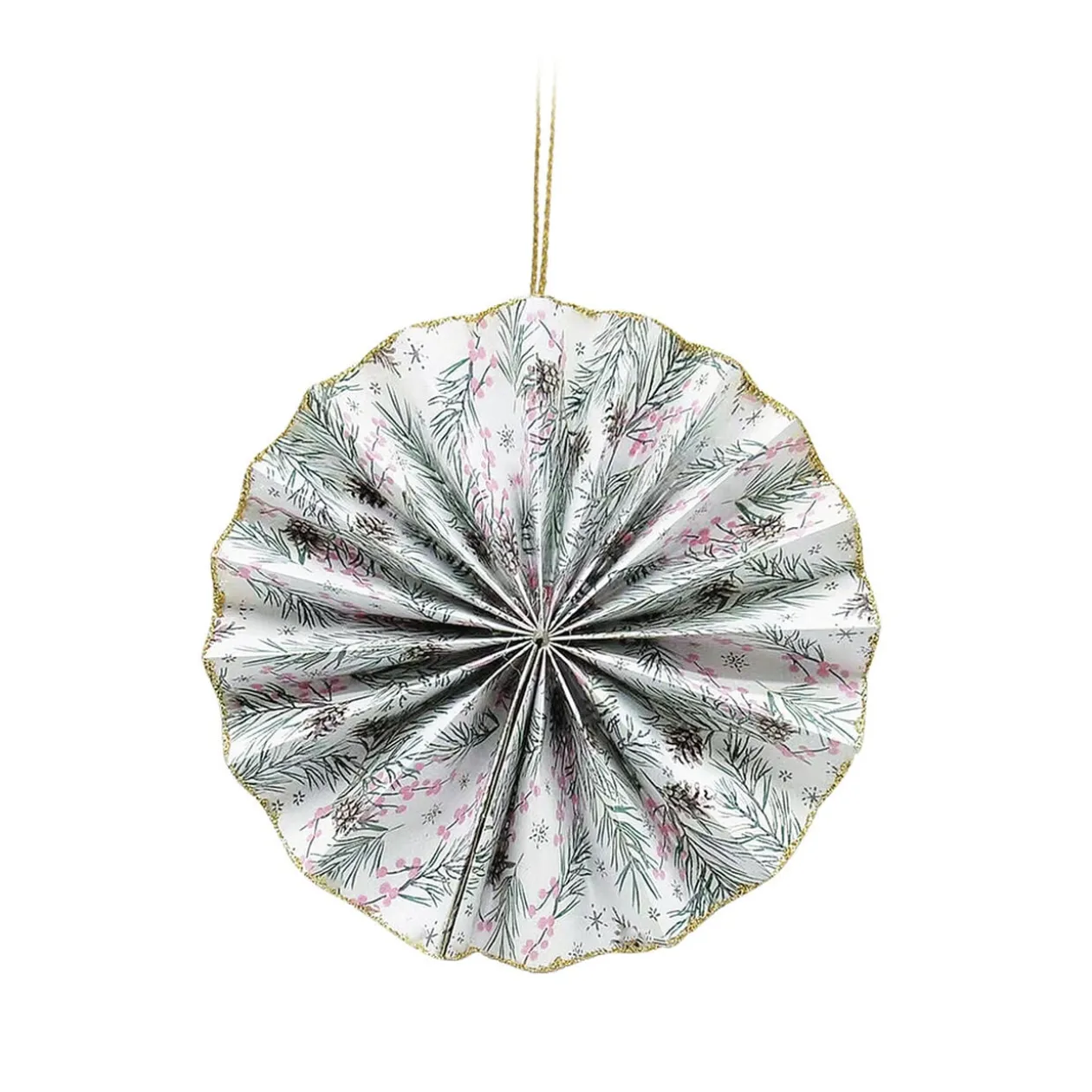 Suspension rosace 3D en papier multicolore Ø10cm