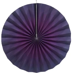 Suspension rosace papier violet x3